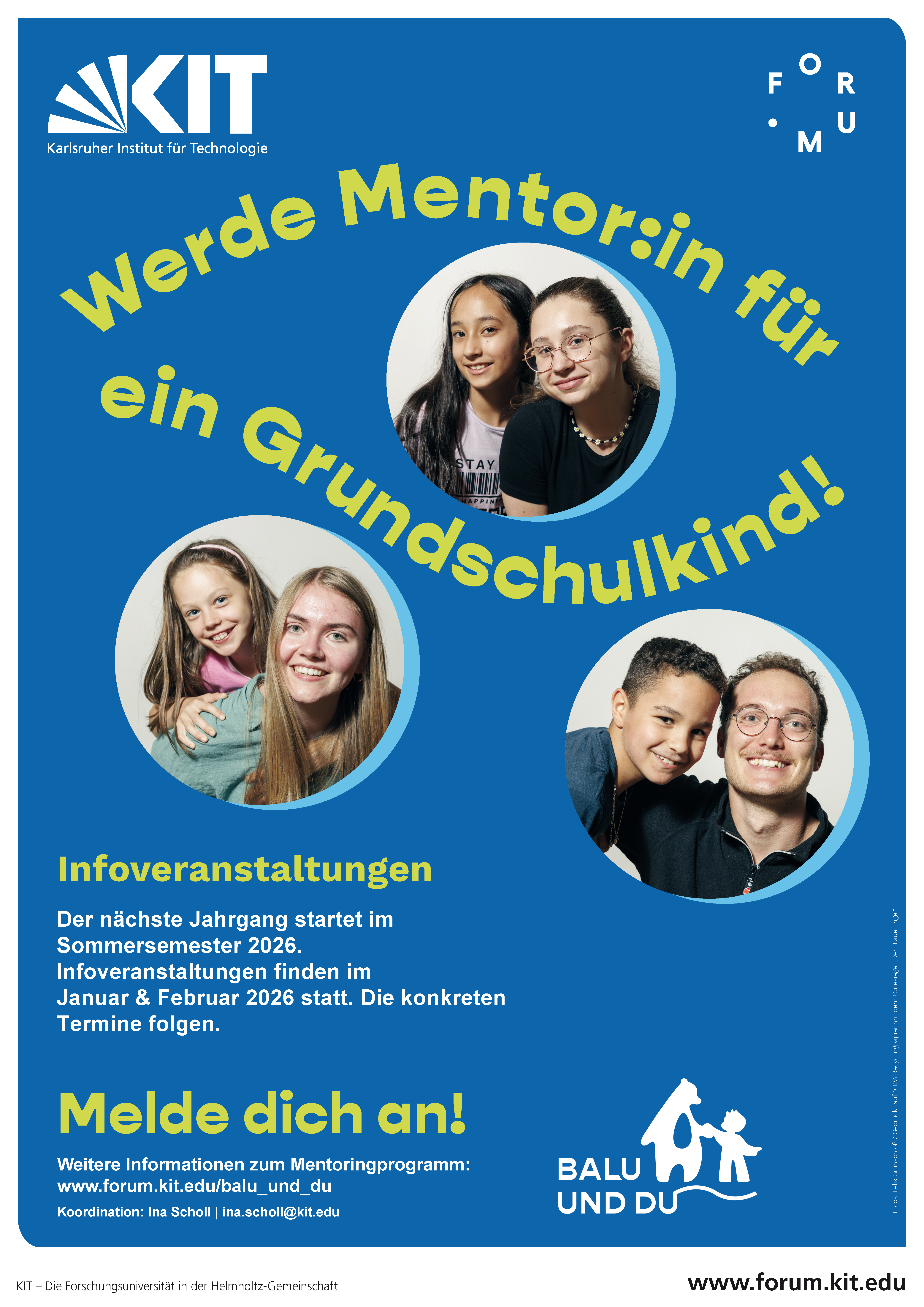 Plakat nächste Infoveranstaltungen im Januar & Februar 2026