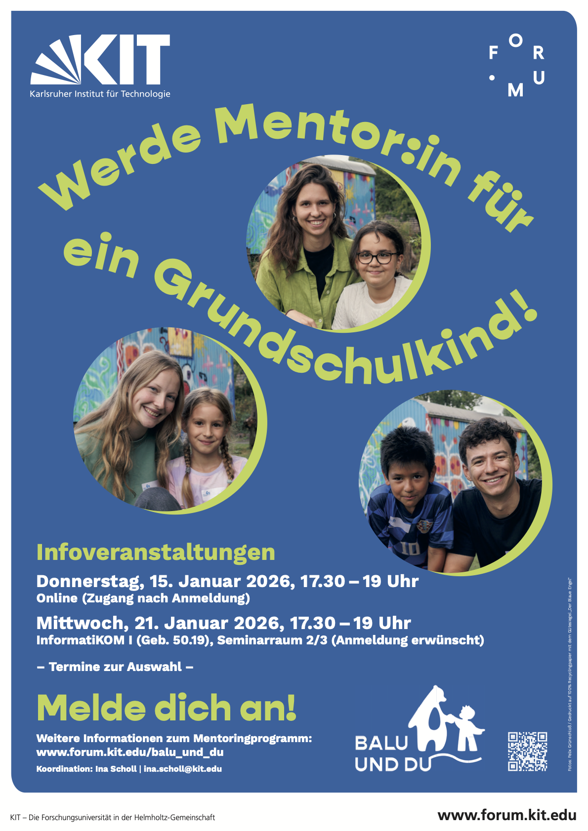 Plakat nächste Infoveranstaltungen im Januar & Januar 2026