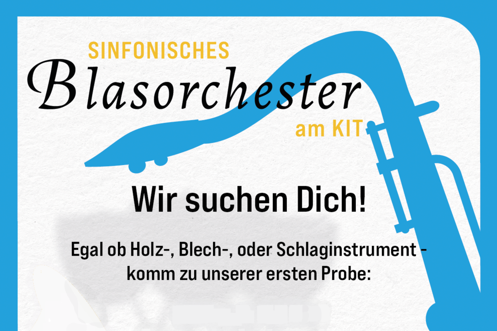 SBO am KIT – weißer, stilisierter Schriftzug auf schwarzem Hintergrund, blau unterlegt "am KIT".