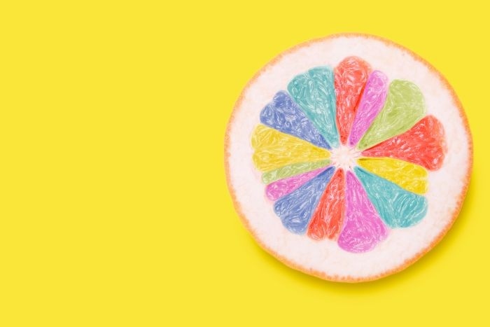 Eine bunte Zitrone